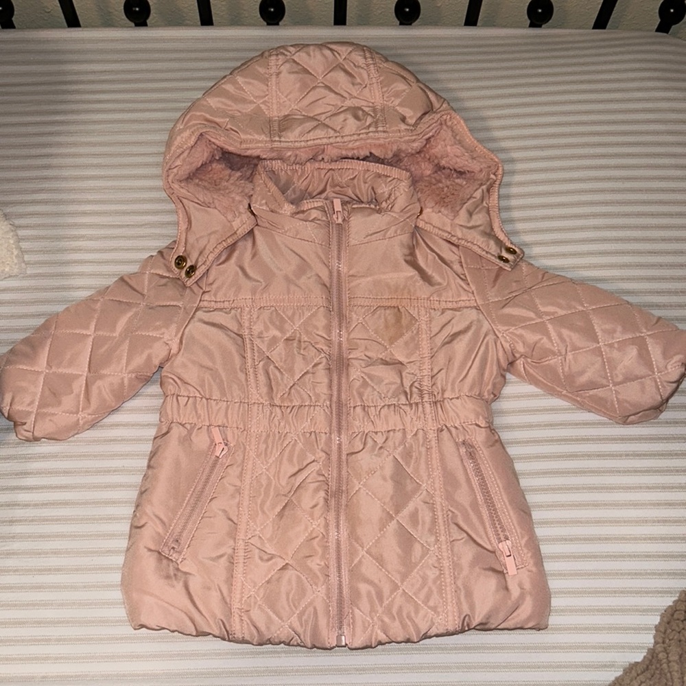 KIDS Light Pink Puffer Jacket 12m